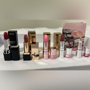 New,unused Yves Saint Laurent and Dior Mini set lipstick Collection.